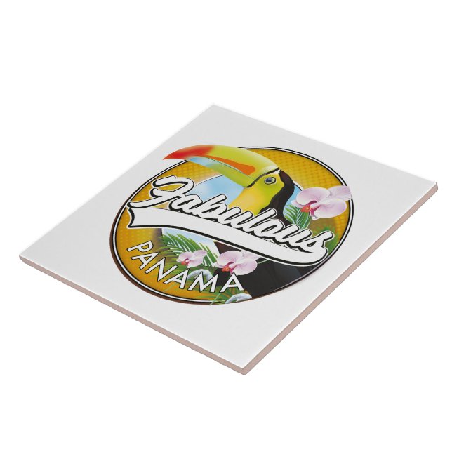 Azulejo Fabuloso logo retro de Panamá (Lado)