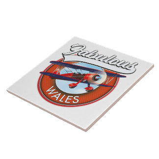 Azulejo Fabulous Wales estilo retro parche de viaje