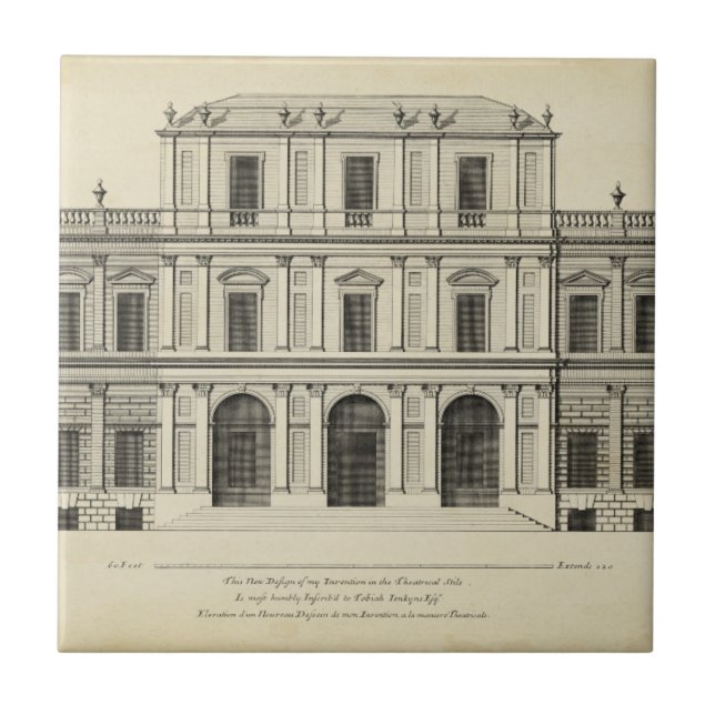 Azulejo Fachada de estilo teatral de Colen Campbell (Frente)