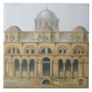 Azulejo Fachada de Mefa Dzamissi, la iglesia de St.