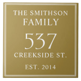 Azulejo Fácil Fecha De Ochre Establecida Plaza De La Casa 