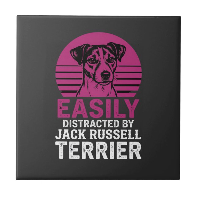 Azulejo Fácilmente Distraído Por Jack Russell Terrier (Frente)