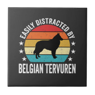 Azulejo Fácilmente Distraído Por Perro Tervuren Belga