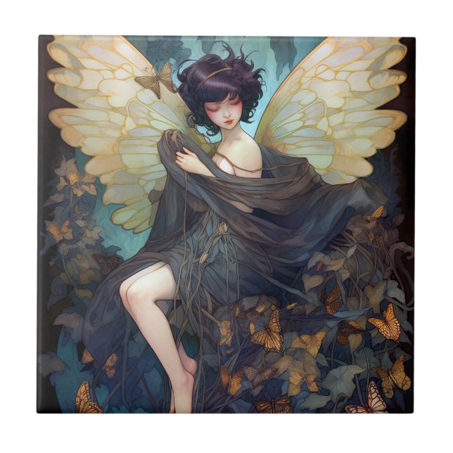 Azulejo Fairy Chica Fantasy Art (Frente)