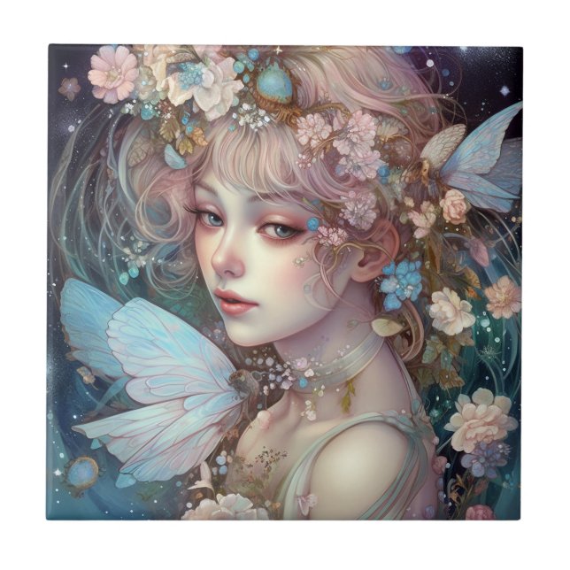 Azulejo Fairy Chica Fantasy Art (Frente)