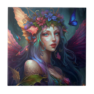 Azulejo Fairy Chica Fantasy Art Cerámica Tile