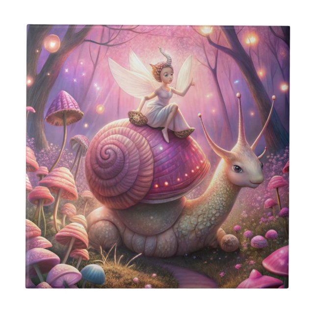Azulejo Fairy Garden Snail (Frente)
