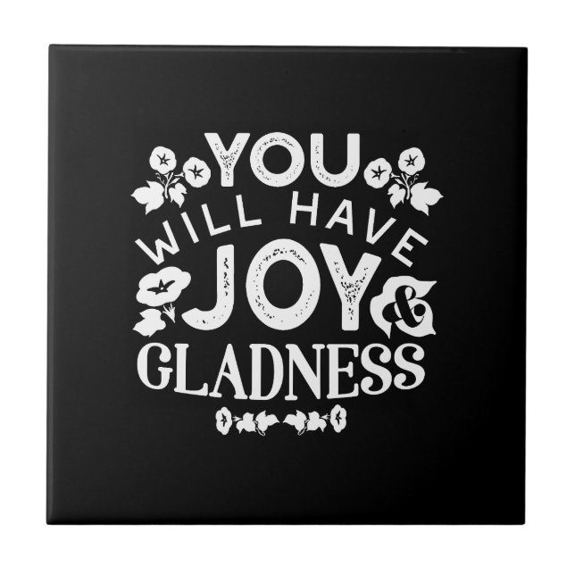 Azulejo Faith and Happiness – Joy and Gladness Quotes (Frente)