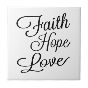 Azulejo Faith Hope Love Tile