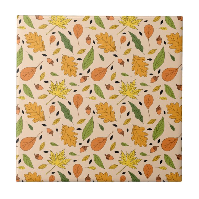 Azulejo Fall Pumpkin Spice Halloween Thankcome (Frente)