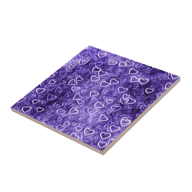 Azulejo Falling Hearts - Purple (Lado)
