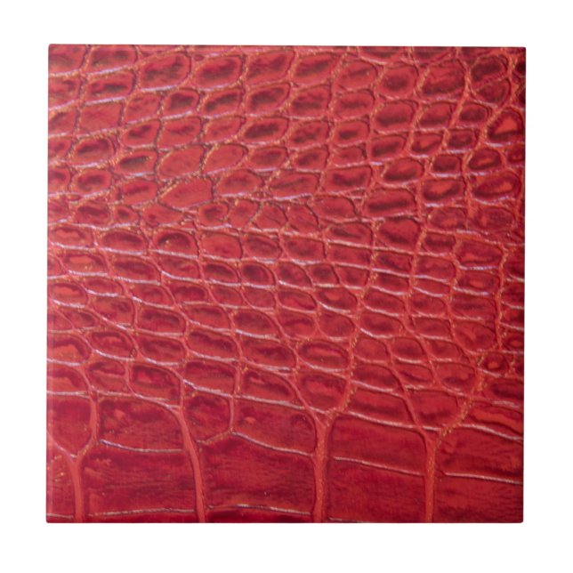 Azulejo Falso cuero rojo del cocodrilo (Frente)