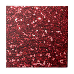 Azulejo Falso purpurina rojo