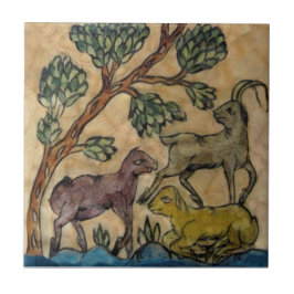 Azulejo Familia animal Antelope Antigüedad HP Persa Repro