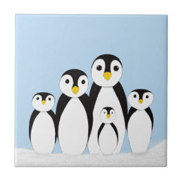 Azulejo Familia Cute Penguin