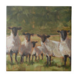 Azulejo Familia de ovejas<br><div class="desc">Familia ovina II por Ethan Harper. Un grupo de ovejas hechas con pincel.</div>