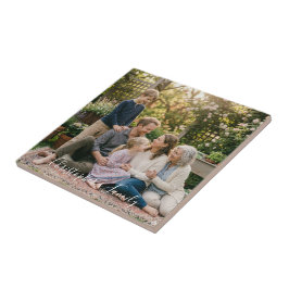 Azulejo Familia Elegante Foto Personalizada