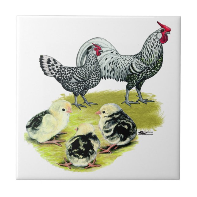 Azulejo Familia española de Hamburgo (Frente)