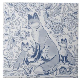 Azulejo Familia Fox Denim Blue White / Woodland Gray