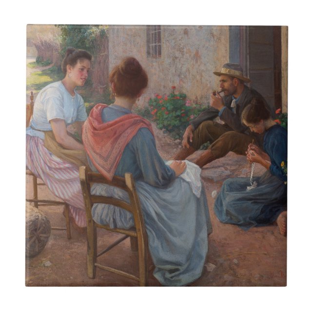 Azulejo Familia italiana Elin Danielson Gambogi Painting a (Frente)