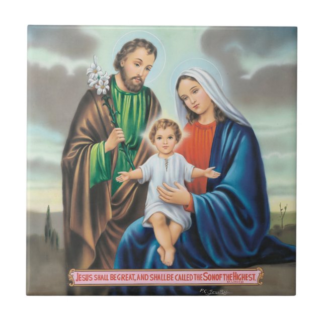 Azulejo Familia santa (Frente)