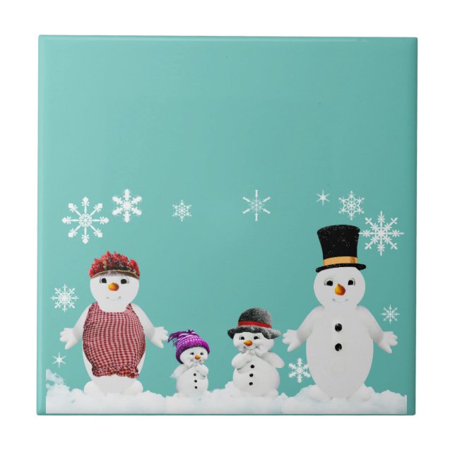 Azulejo familia snowman (Frente)