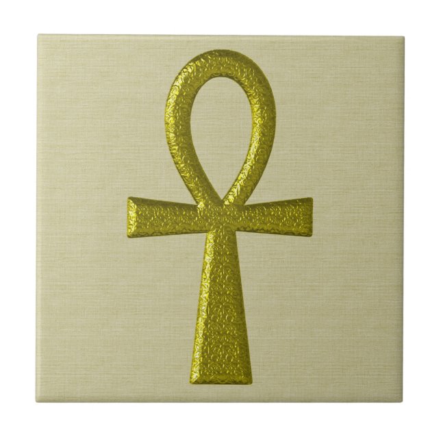 Azulejo Fancy Gold Ankh Tile (Frente)