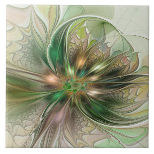 Azulejo Fantasía abstracta moderna colorida fractal