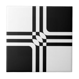 Azulejo Fantasía blanco y negro