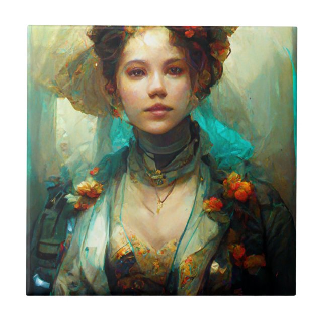 Azulejo Fantasía de Ciencia Ficción Rococo Future (Frente)