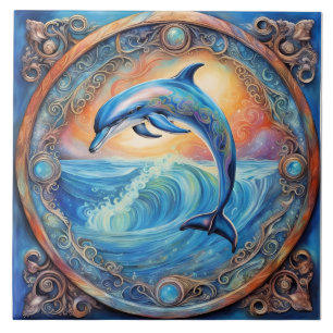 Azulejo Fantasía de delfines