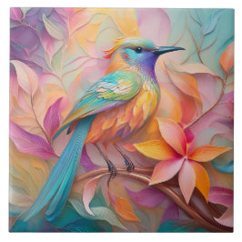 Azulejo Fantasia de pájaro cantor de garganta violeta