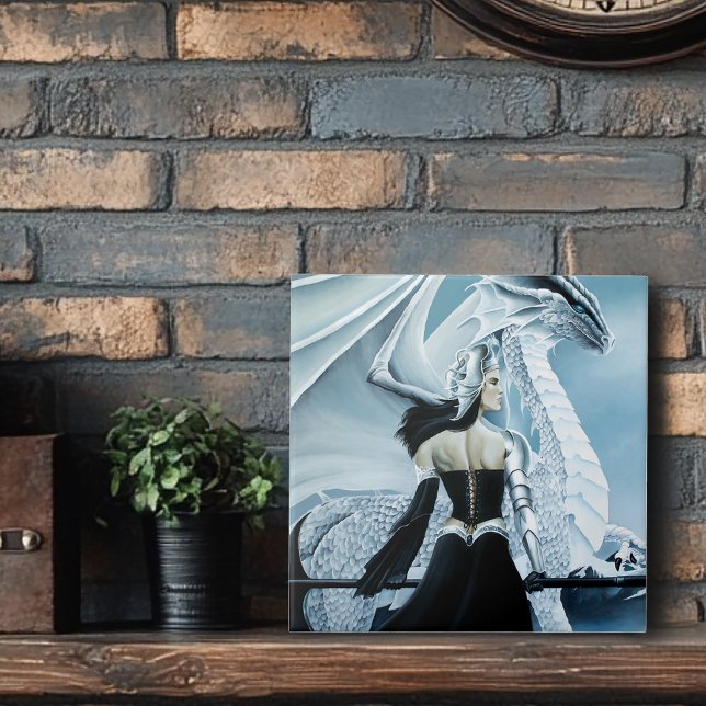 Azulejo Fantasía del dragón blanco de la reina del inviern (Subido por el creador)