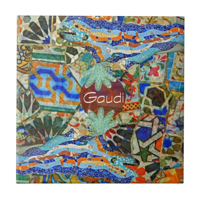 Azulejo Fantasía. Gaudi. Imagen 1 (Frente)