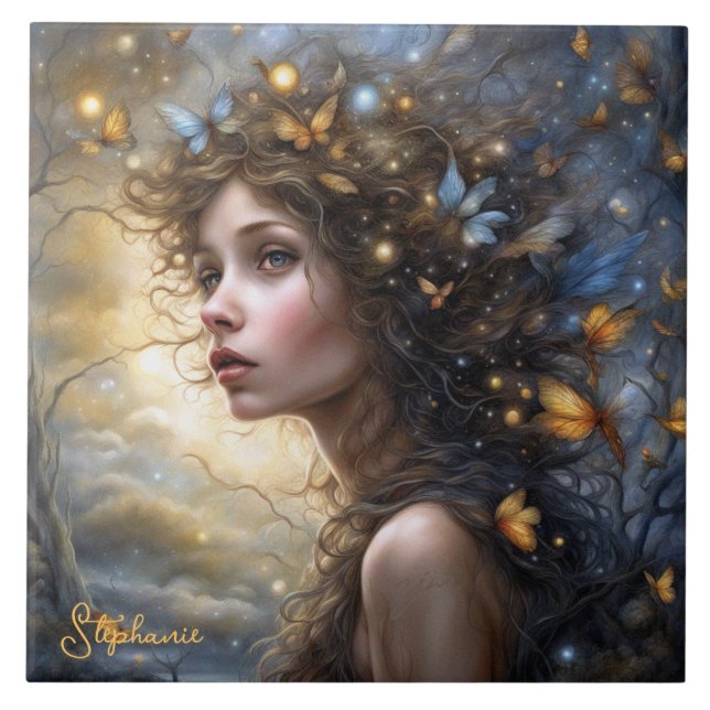 Azulejo Fantasía Hermosa Mariposa (Frente)