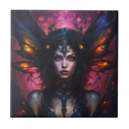 Azulejo Fantasía Hermosas Flores Pixie Hada Princesa