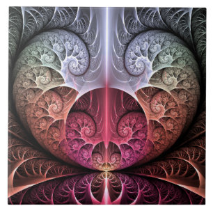 Azulejo Fantasía irreal abstracta arte fractal
