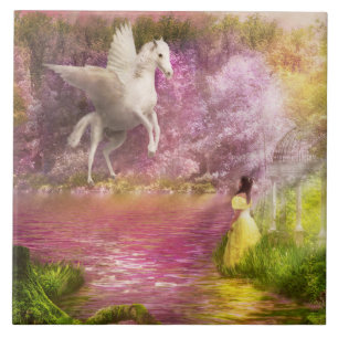 Azulejo Fantasía - Pegaso - El jardín encantado