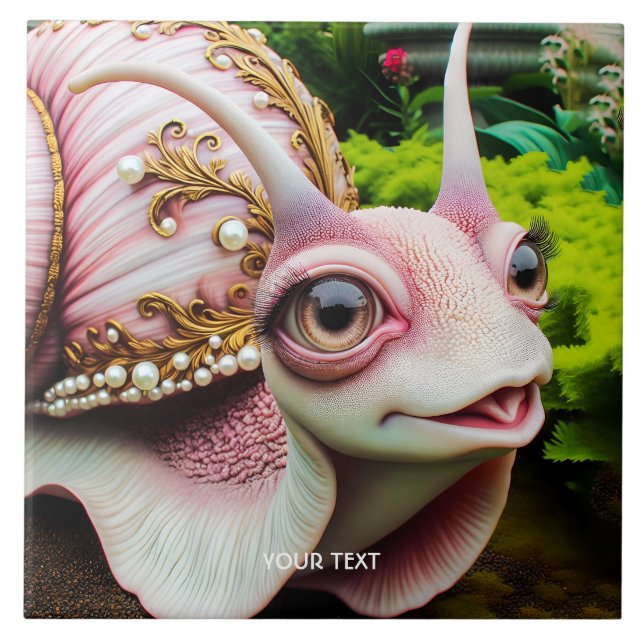 Azulejo Fantasía Perlas de Caracol Rosa (Frente)