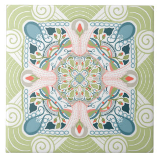 Azulejo Fantasía primaveral Mandala