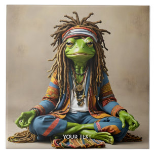 Azulejo Fantasía Rana Cuta Borda Meditación