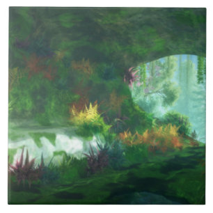 Azulejo Fantasías: Dama de la Tile de Mármol / Trivet