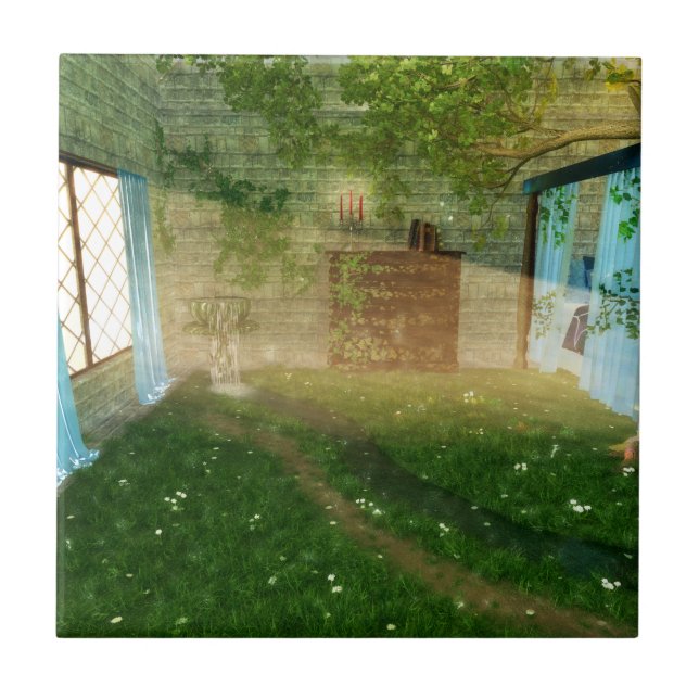 Azulejo Fantasías: En mosaico de tierras de hadas / trivet (Frente)