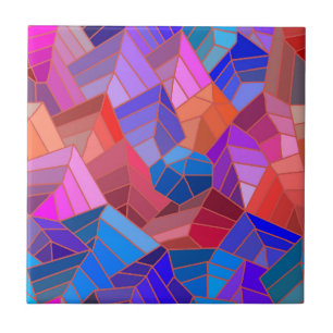 Azulejo Fantasías vistas de las montañas desde el cielo