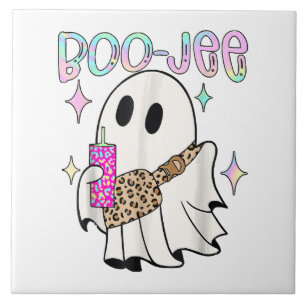 Azulejo Fantasma de Halloween divertido Boo Jee