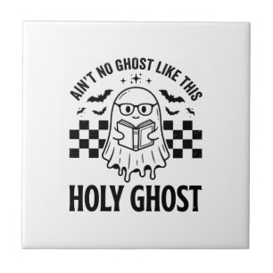 Azulejo Fantasma de Halloween Espíritu Santo Divertido Vin