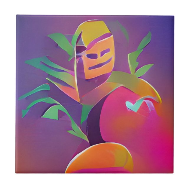 Azulejo Fantasma de un arte digital abstracto de la palpit (Frente)