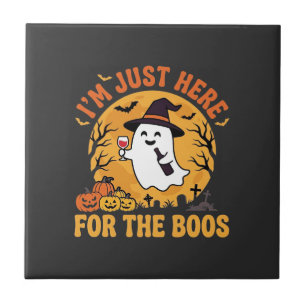 Azulejo Fantasma Divertido de Halloween Estoy Aquí Solo Po
