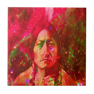 Azulejo Fantasma nativa norteamericana de Sitting Bull