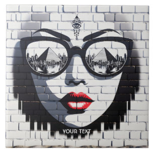 Azulejo Fantasy Cuse Face Wall Egypt